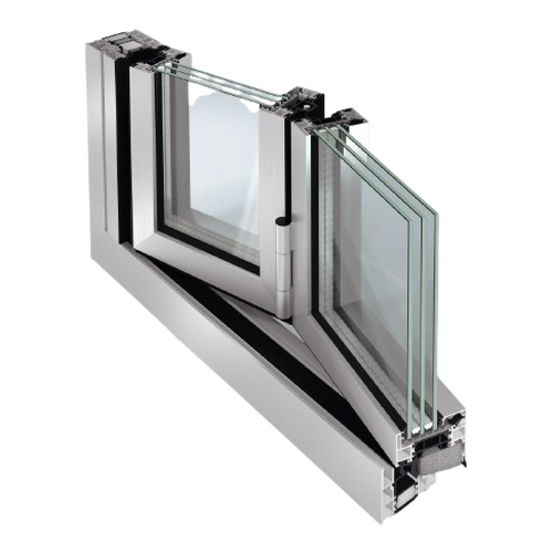 Profilschnitt der hochgedämmten Schüco AS FD 90.HI Aluminium-Falttür