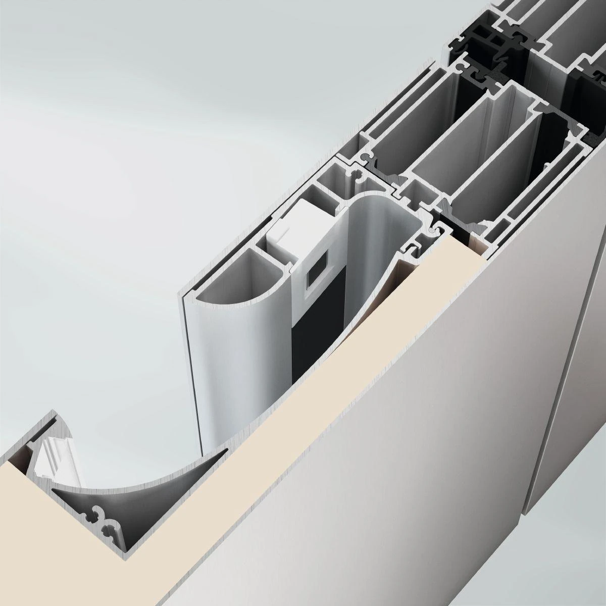 Schüco AD UP Design Edition Gen2 Aluminium-Eingangstürprofil mit integriertem flächenbündigem Zuggriff
